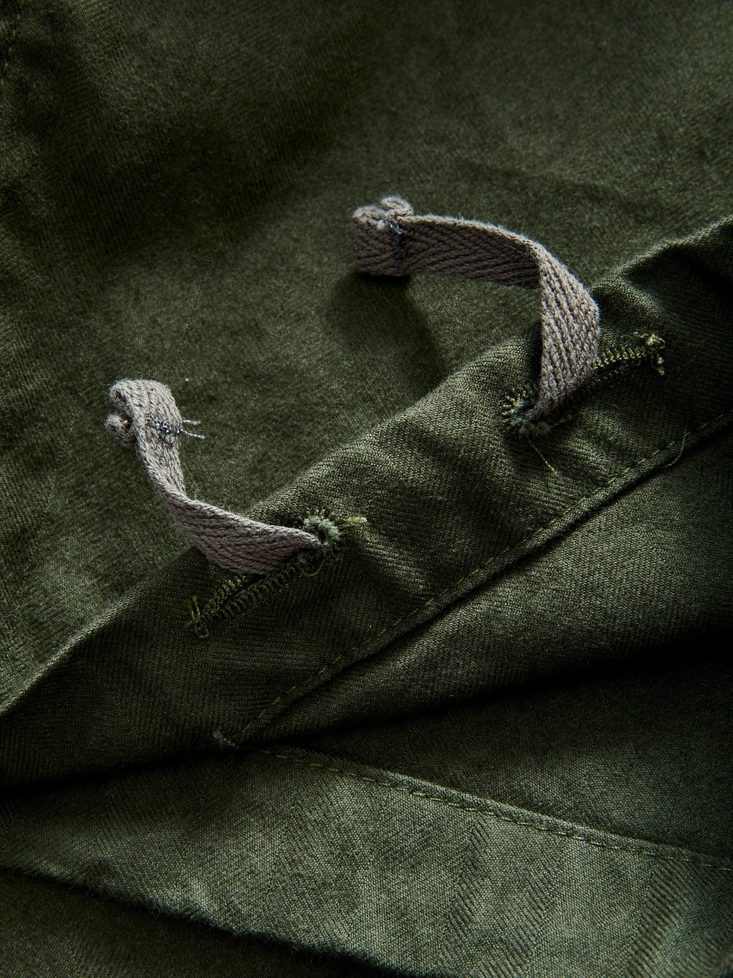 Brushed Herringbone FA Flight Cargo Pants in Olive