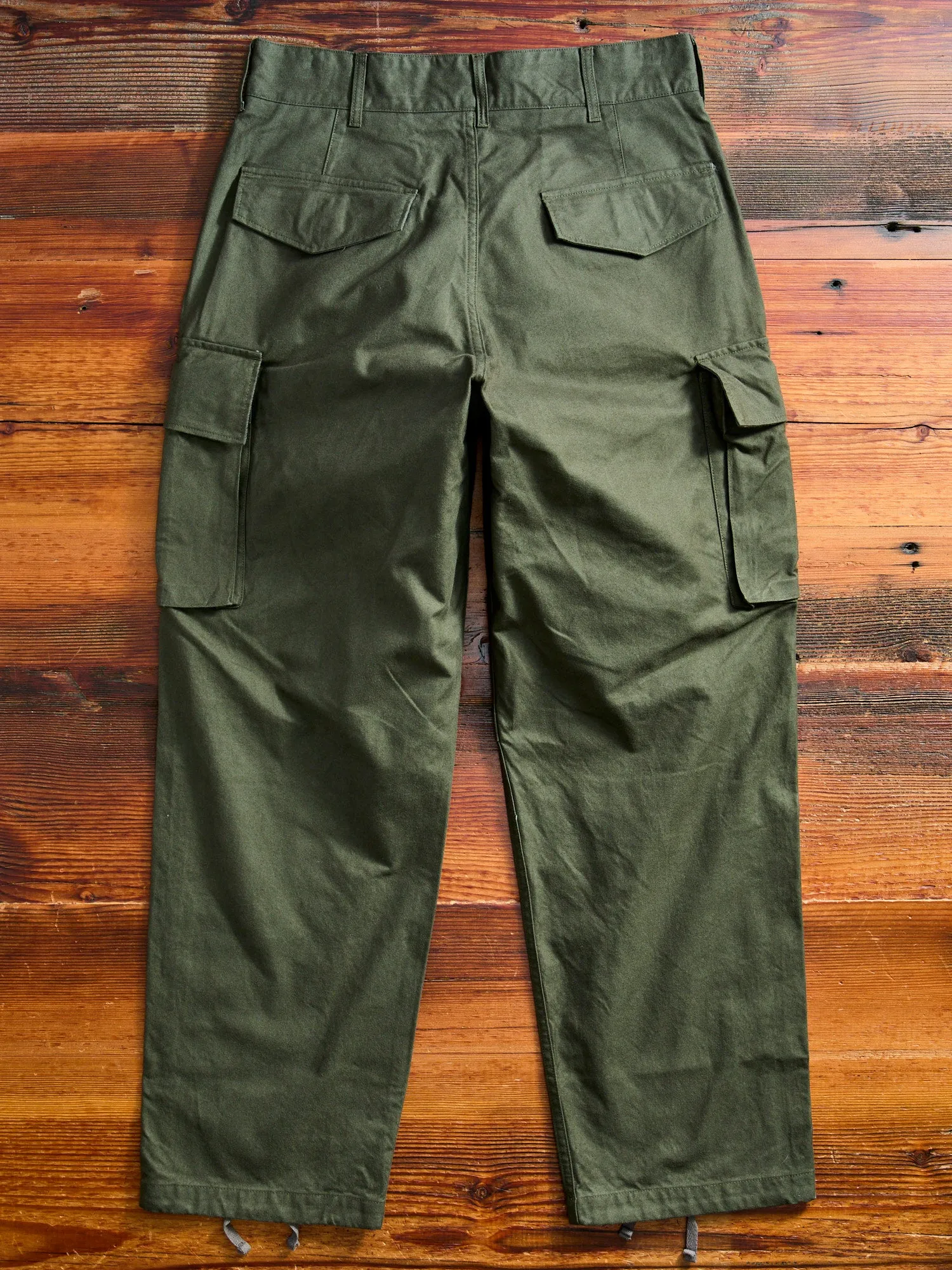 Brushed Herringbone FA Flight Cargo Pants in Olive