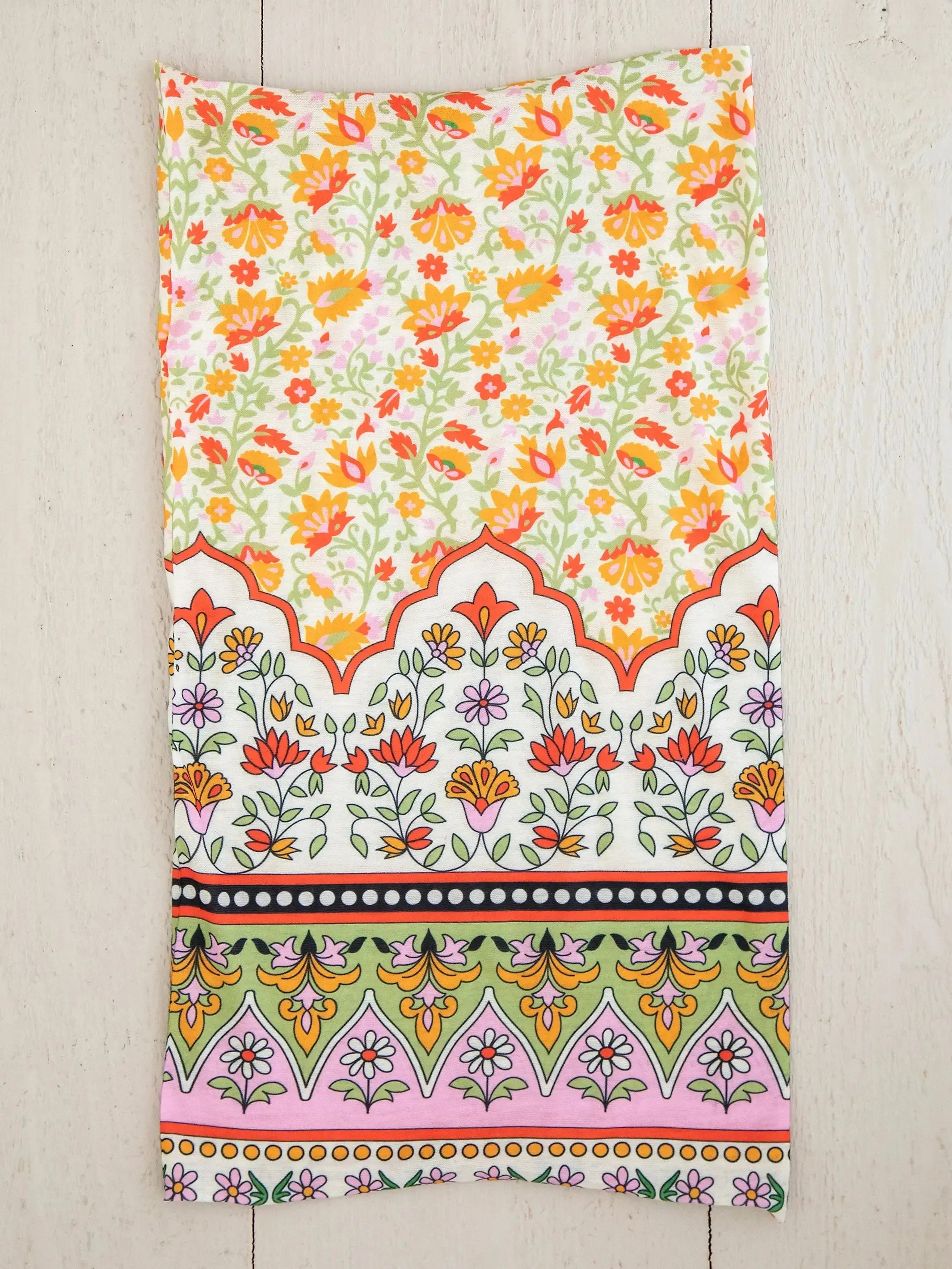 FULL BOHO BANDEAU® HEADBAND - LILAC ORANGE BORDER