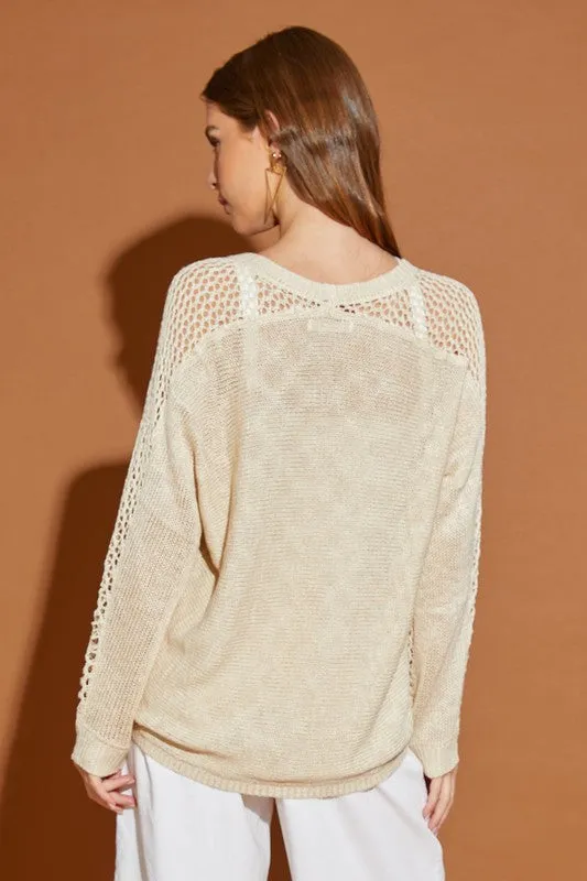 Hollow Detail Cardigan Sweater *Multiple Colors Available*