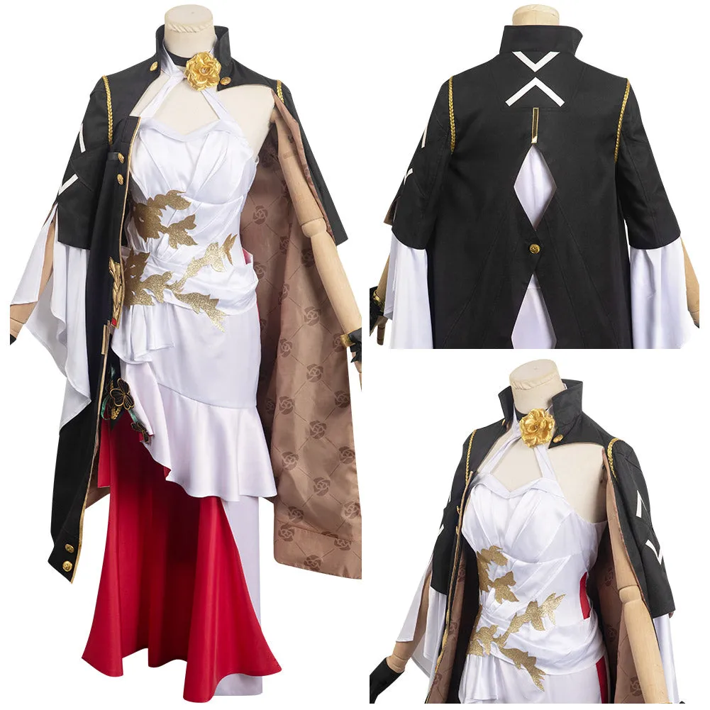 Honkai: Star Rail Himeko Women White Party Carnival Halloween Cosplay Costume