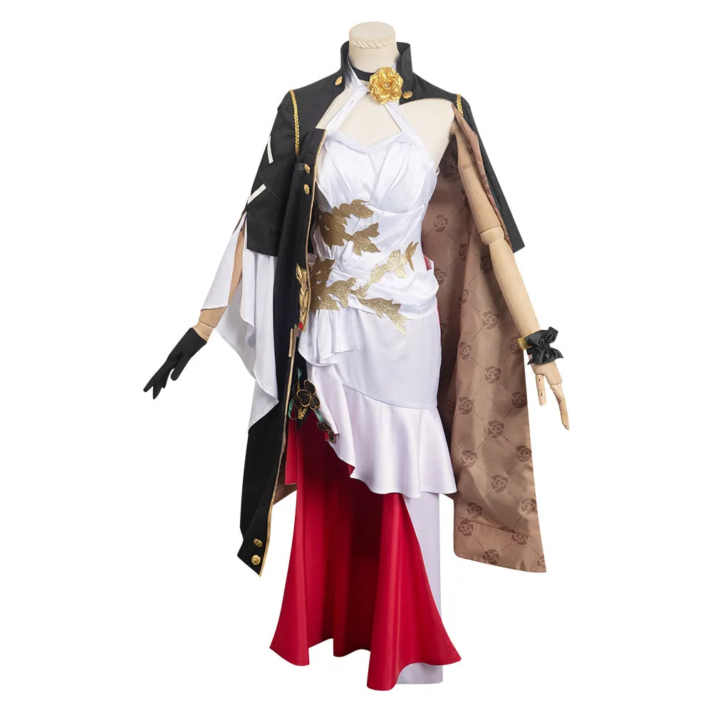 Honkai: Star Rail Himeko Women White Party Carnival Halloween Cosplay Costume