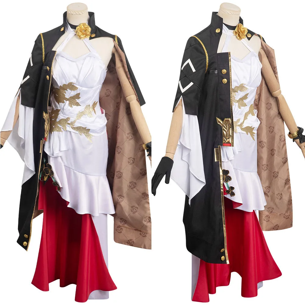 Honkai: Star Rail Himeko Women White Party Carnival Halloween Cosplay Costume