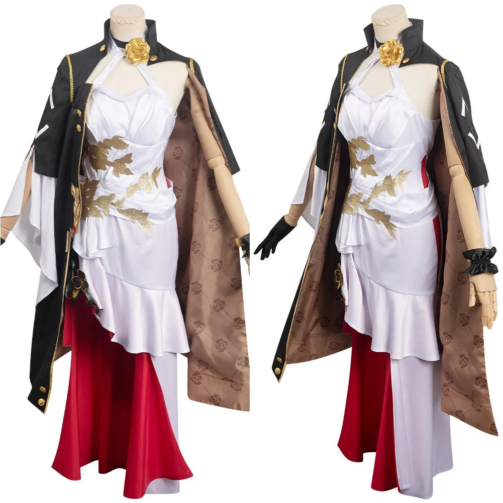 Honkai: Star Rail Himeko Women White Party Carnival Halloween Cosplay Costume