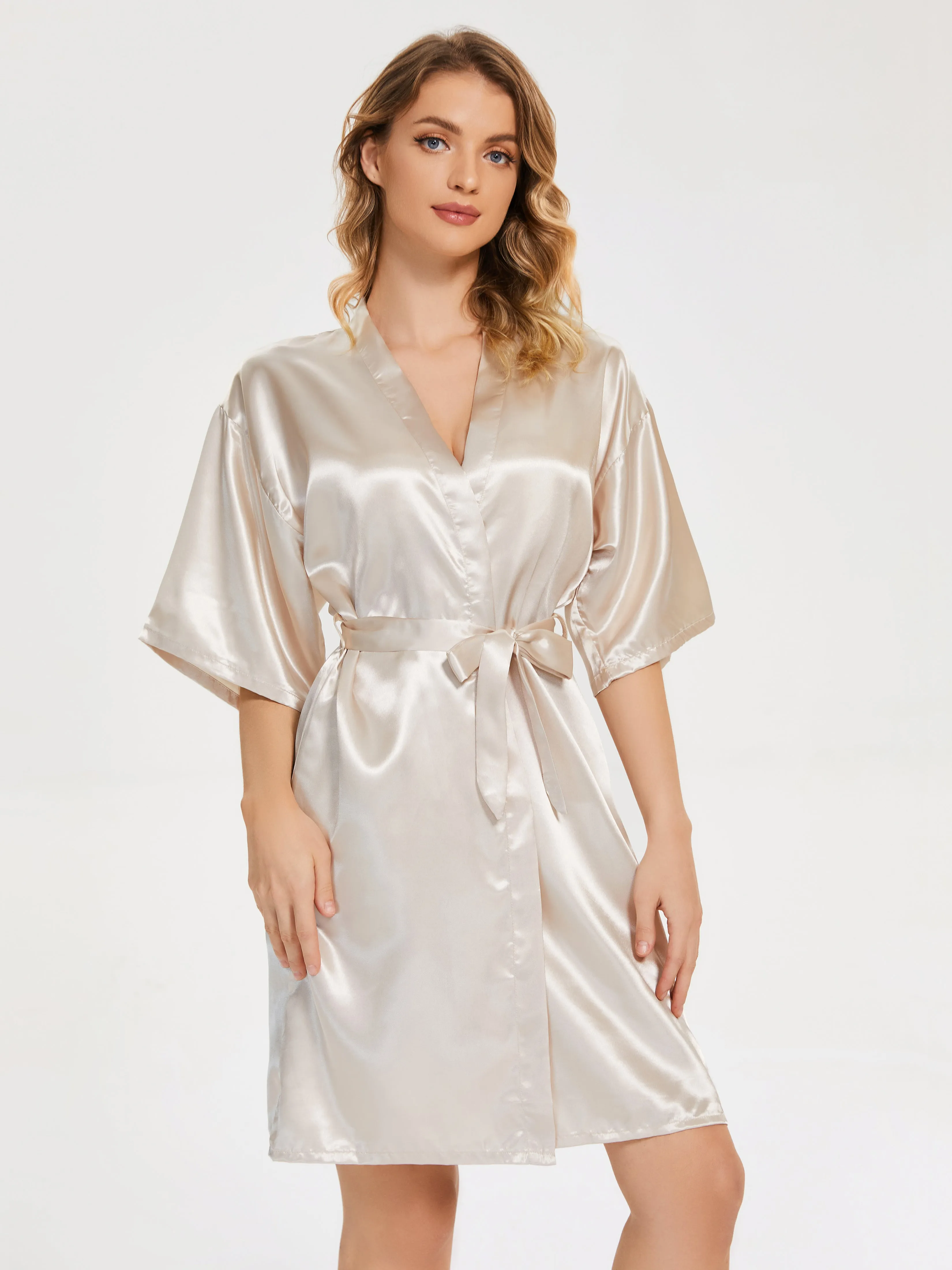 Ready Satin Robe For Bride