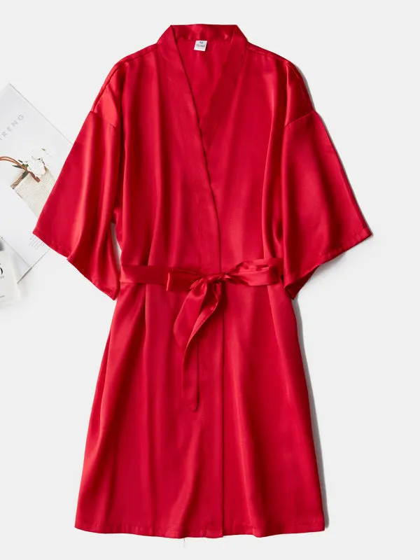 Ready Satin Robe For Bride