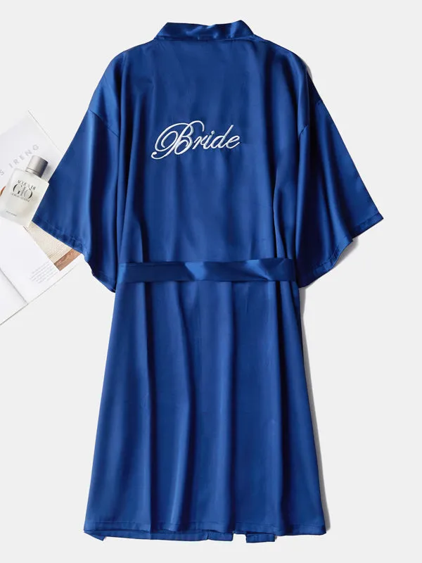 Ready Satin Robe For Bride