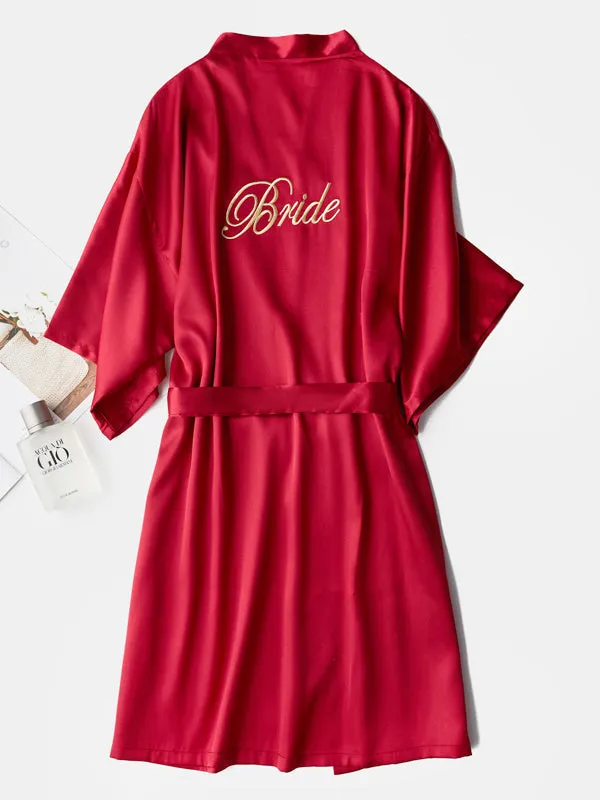 Ready Satin Robe For Bride