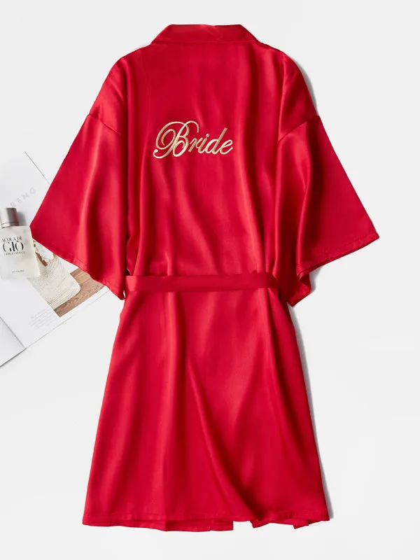 Ready Satin Robe For Bride