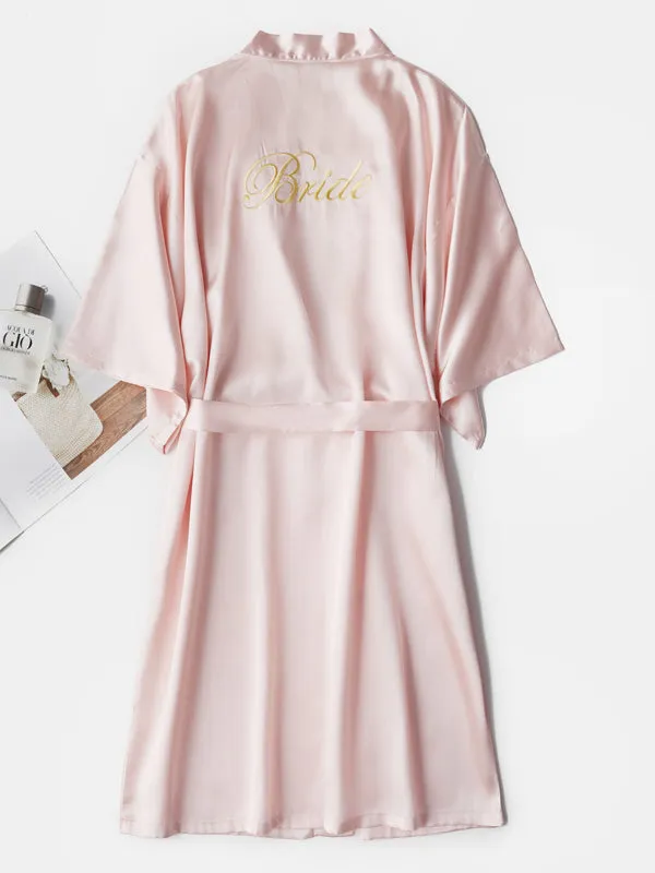 Ready Satin Robe For Bride