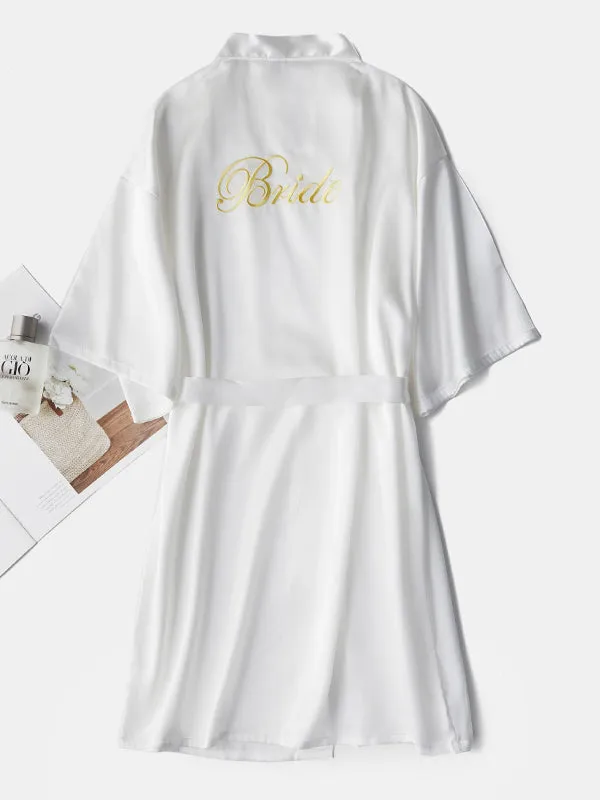 Ready Satin Robe For Bride