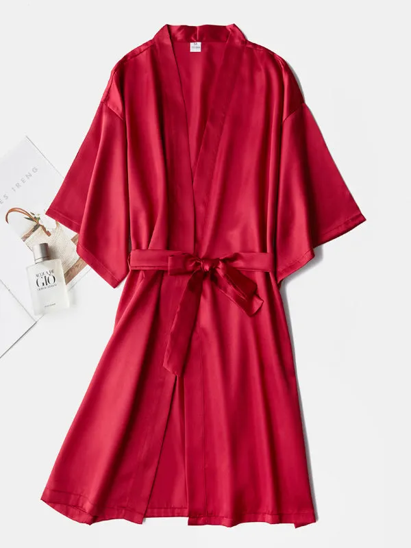 Ready Satin Robe For Bride