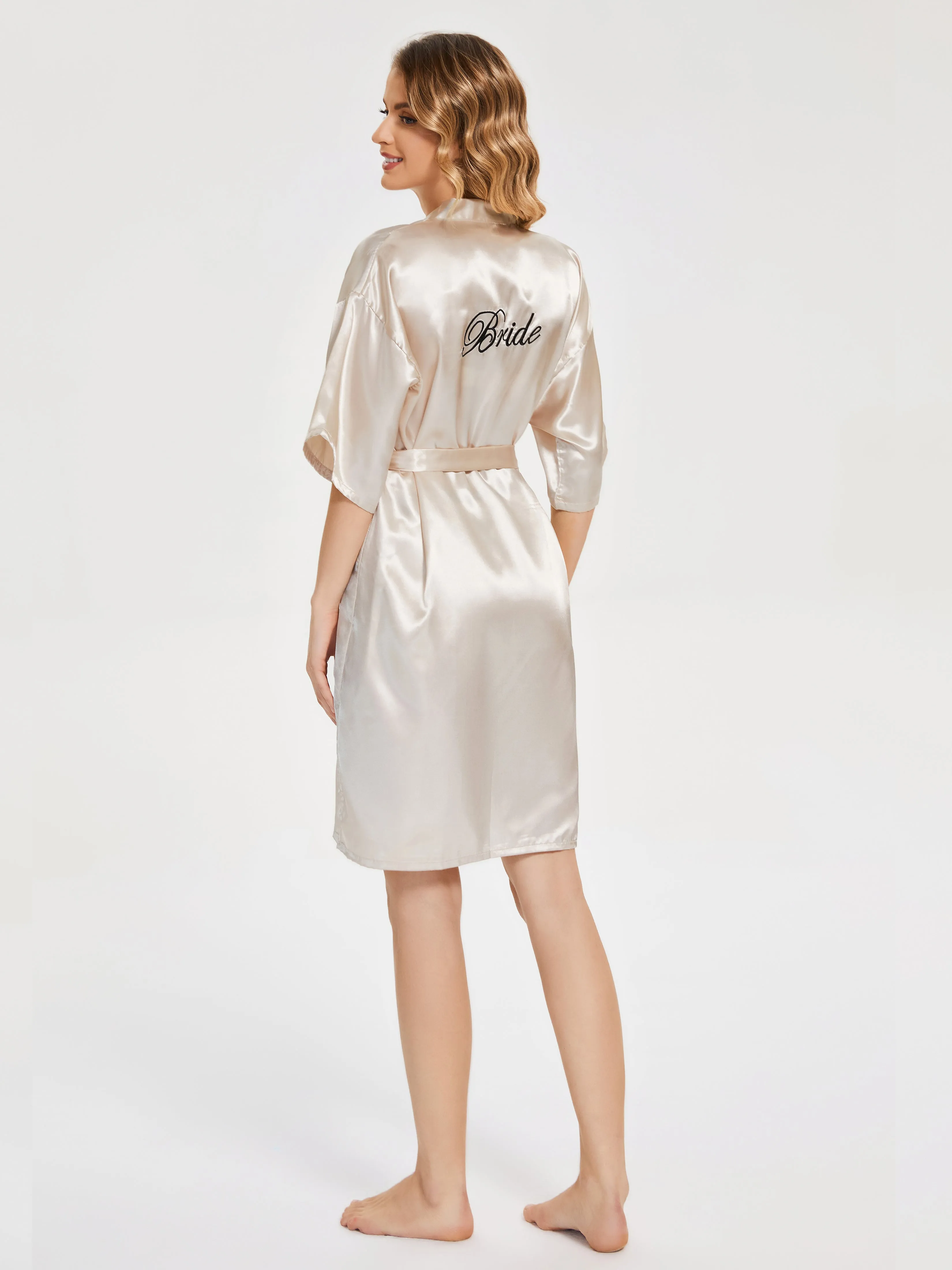 Ready Satin Robe For Bride