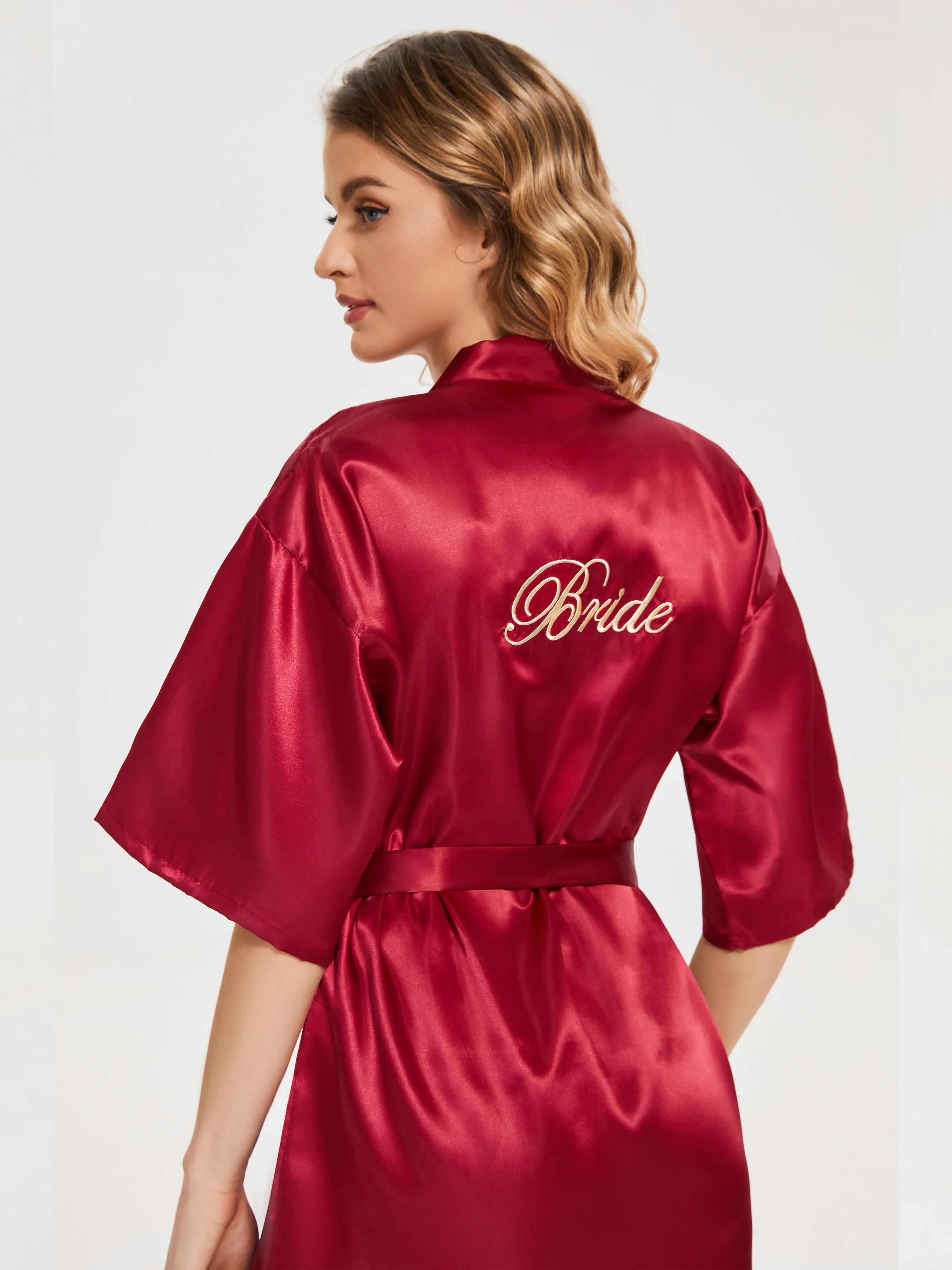 Ready Satin Robe For Bride