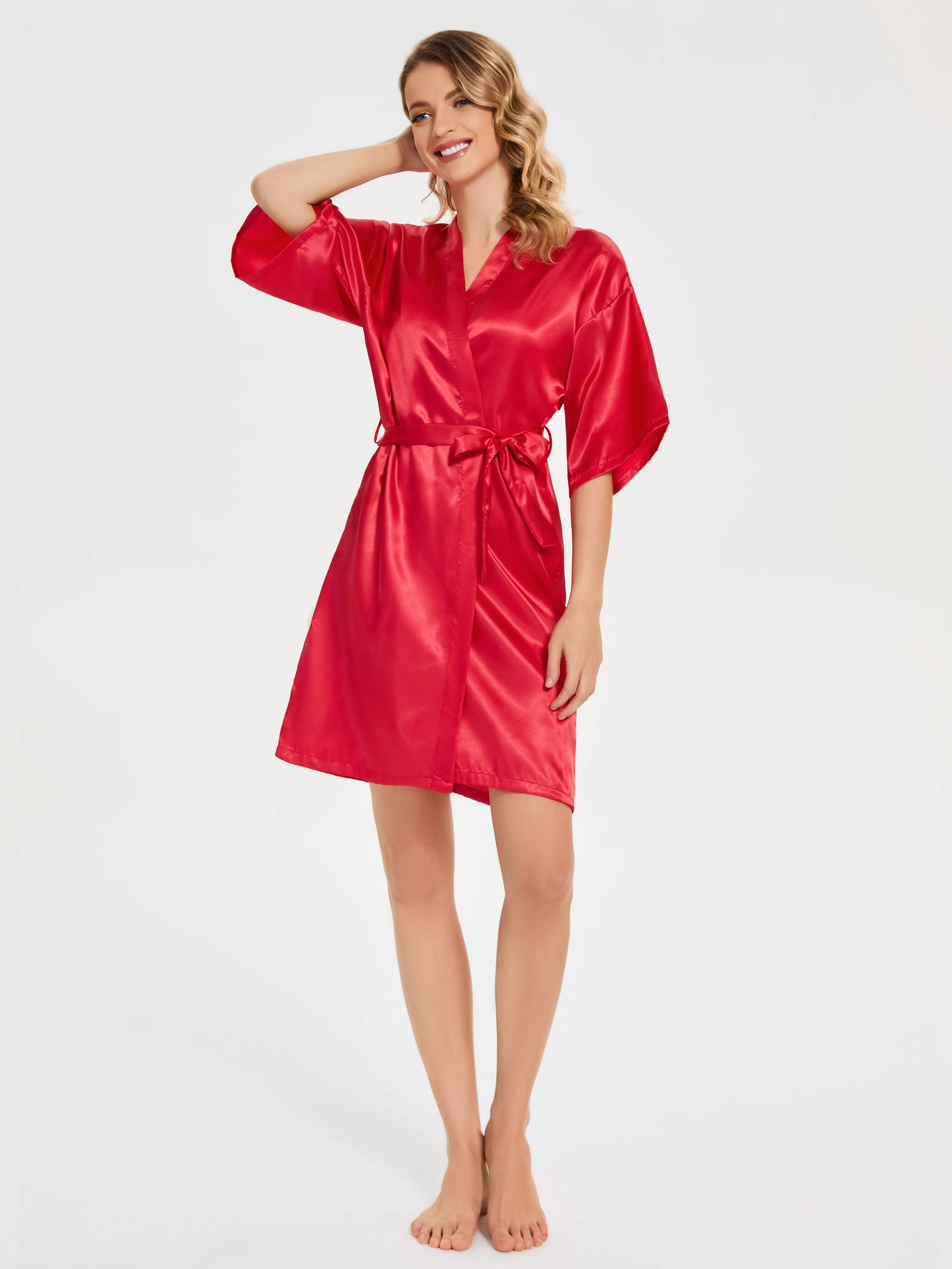 Ready Satin Robe For Bride